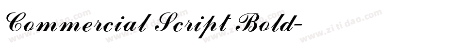 Commercial Script Bold字体转换